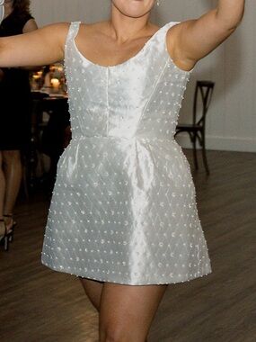 watters petal long sleeve plunge charmeuse mini dress Ulla Johnson Nanette Floral Long Sleeve Mini Dress